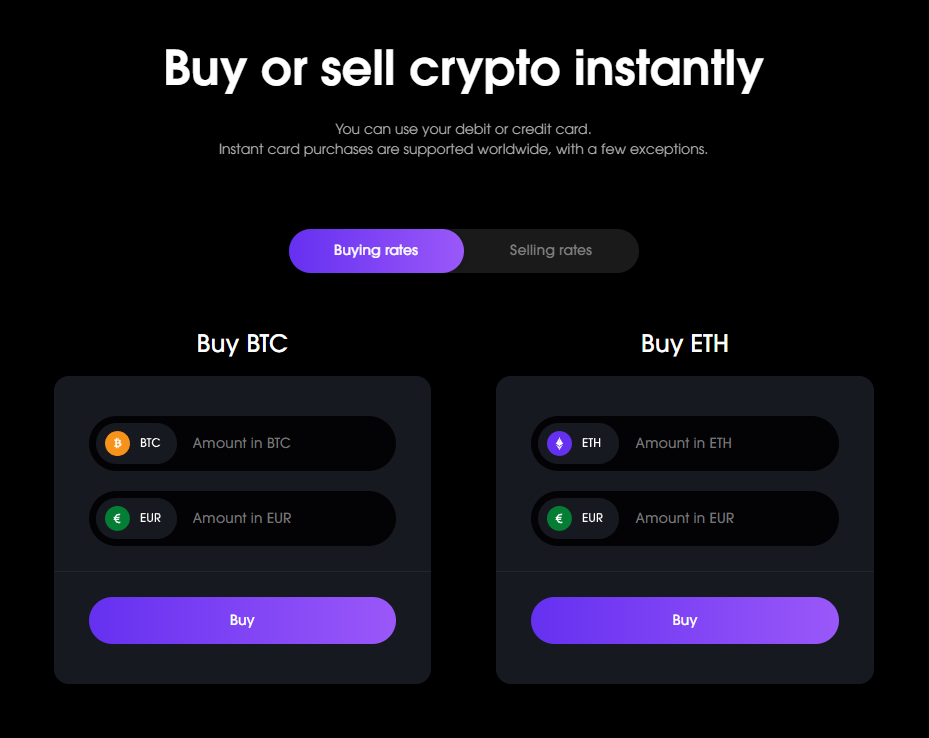 buy and sell crypto with Bitnomics