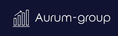 AURUM GROUP homepage interface showing trading platform features and dashboard overview